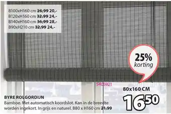 Jysk Byre Rolgordijn 25% Korting aanbieding