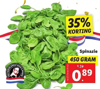 Lidl Spinazie 35% Korting aanbieding