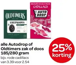 Spar Alle Autodrop of Oldtimers zak of doos aanbieding