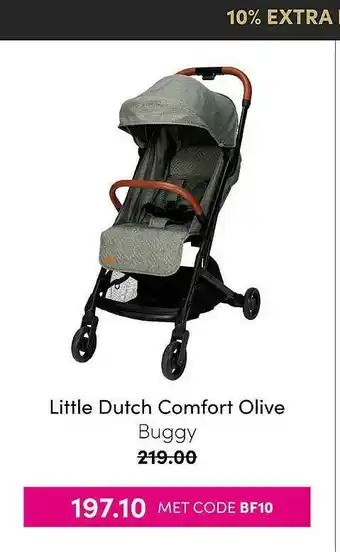 Baby & Tiener Little Dutch Comfort Olive Buggy aanbieding