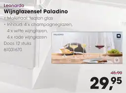 HANOS Leonardo Wijnglazenset Paladino aanbieding