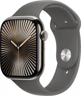 Coolblue Apple Watch Series 10 4G 46mm Titanium Zilver Sportband S/M aanbieding