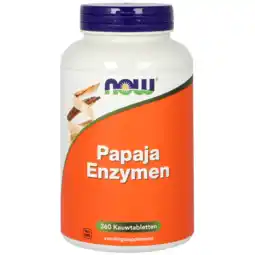 De Online Drogist Now Papaya Enzymen Kauwtabletten aanbieding