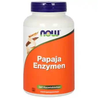 De Online Drogist Now Papaya Enzymen Kauwtabletten aanbieding