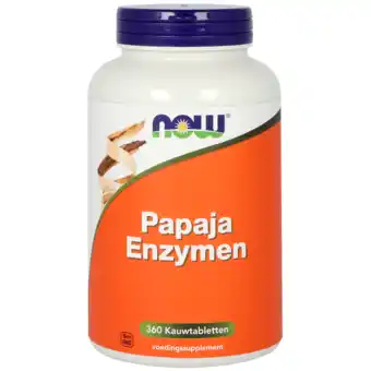 De Online Drogist Now Papaya Enzymen Kauwtabletten aanbieding