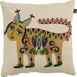 Intratuin Intratuin sierkussen Mona crème / geel 45 x 45 cm aanbieding