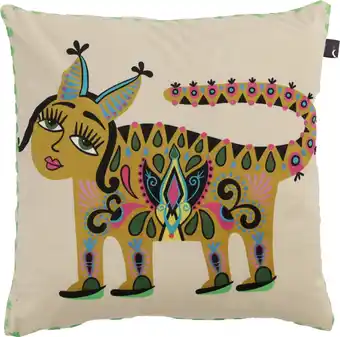 Intratuin Intratuin sierkussen Mona crème / geel 45 x 45 cm aanbieding