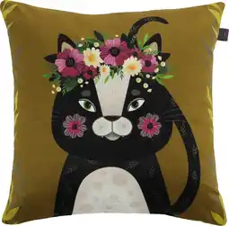 Intratuin Intratuin sierkussen Noor geel / zwart 45 x 45 cm aanbieding