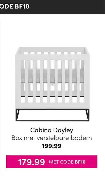 Baby & Tiener Cabino Dayley Box Met Verstelbare Bodem aanbieding