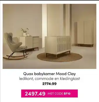 Baby & Tiener Quax Babykamer Mood Clay Ledikant, Commode En Kledingkast aanbieding