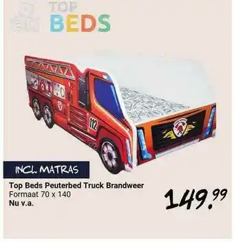 Van Asten BabySuperstore Top Beds Peuterbed Truck Brandweer aanbieding