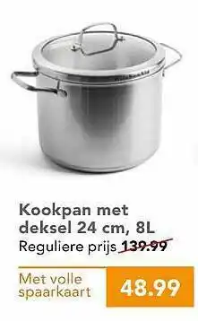 Coop Kookpan Met Deksel 24 Cm, 8L aanbieding