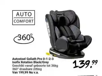 Van Asten BabySuperstore Autostoel Goliath Pro 0-1-2-3 Isofix Rotation Black-Grey aanbieding