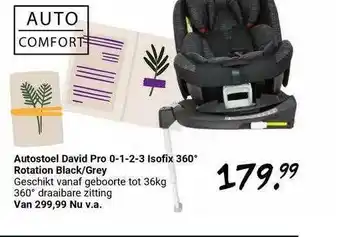 Van Asten BabySuperstore Autostoel David Pro 0-1-2-3 Isofix 360º Rotation Black-Grey aanbieding