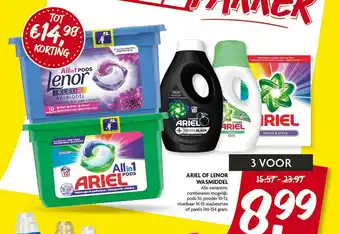 Dekamarkt Ariel Of Lenor Wasmiddel Tot €14.⁹⁸ Korting aanbieding