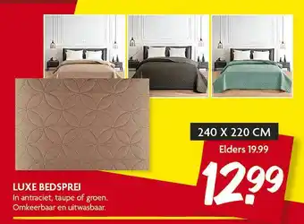 Dekamarkt Luxe Bedsprei aanbieding