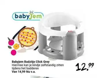 Van Asten BabySuperstore Babyjem Badzitje Click Grey aanbieding