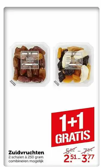 Coop Zuidvruchten 1+1 Gratis aanbieding