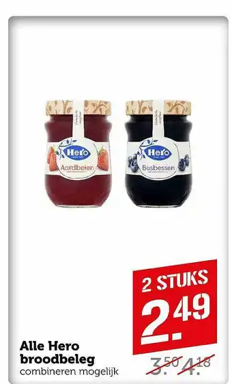 Coop Alle Hero Broodbeleg aanbieding