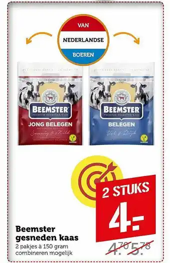 Coop Beemster Gesneden Kaas aanbieding