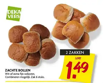 Dekamarkt Zachte Bollen Wit Of Extra Fijn Volkoren aanbieding