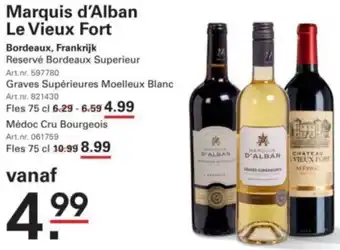 Sligro Marquis d'Alban Le Vieux Fort aanbieding