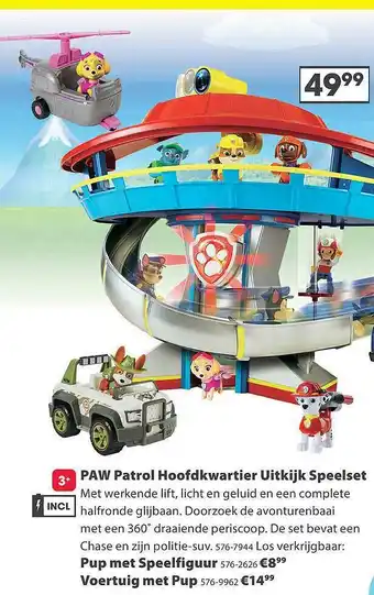 Top1Toys Paw Patrol Hoofdkwartier Uitkijk Speelset aanbieding