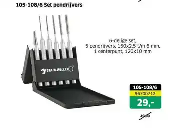 Stahlwille 105-108-6 Set Pendrijvers aanbieding