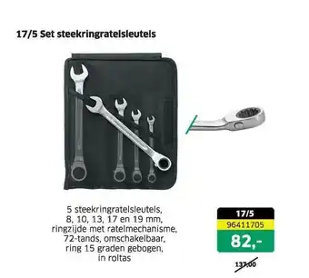 Stahlwille 17-5 Set Steekringratelsleutels aanbieding