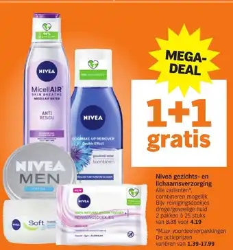 Albert Heijn Nivea gezichts- en lichaamsverzorging aanbieding