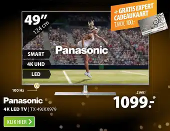 Expert Panasonic 4K LED TV | TX-49JXX979 aanbieding