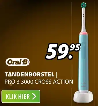 Expert Oral-B Elektrische tandenborstel | PRO 3 3000 Cross Action ACTION aanbieding