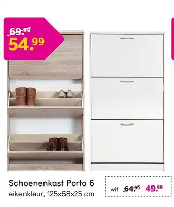 Leen Bakker Schoenenkast Porto 6 aanbieding