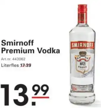 Sligro Smirnoff Premium Vodka aanbieding