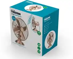 Bol.com Tristar VE-5970 - Retro tafel ventilator - Ø 30 cm - Koperen afwerking aanbieding