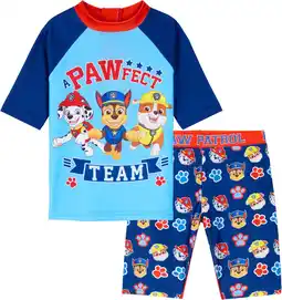 Amazon PAW PATROL Badpak voor kinderen, tweedelig zwempak met bovendeel en zwembroek jongens aanbieding