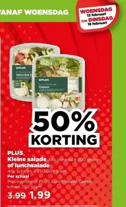 PLUS PLUS Kleine salade Alle schalen à 200 gram of lunchsalade aanbieding