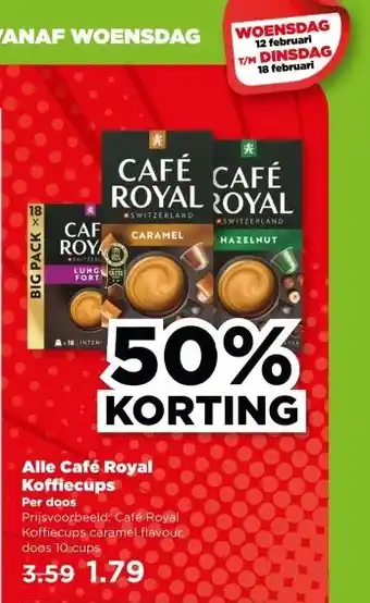 PLUS Alle Café Royal Koffiecups aanbieding