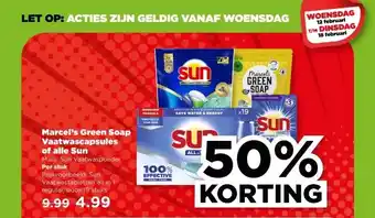 PLUS Marcel's Green Soap Vaatwascapsules of alle Sun aanbieding