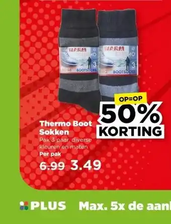 PLUS Thermo Boot Sokken aanbieding