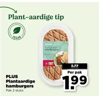 PLUS PLUS Plantaardige hamburgers aanbieding