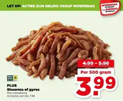 PLUS PLUS Shoarma of gyros aanbieding