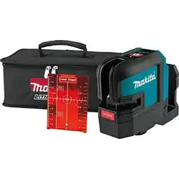 Amazon Makita SK105DZ Kruislijnlaser Rood 12 V Max. (Zonder Accu, Zonder Oplader), Blauw/Zilver/Zwart aanbieding