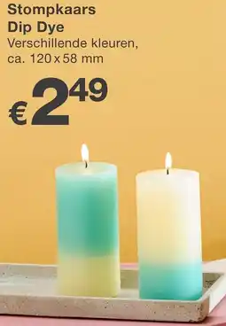 Kik Stompkaars Dip Dye aanbieding