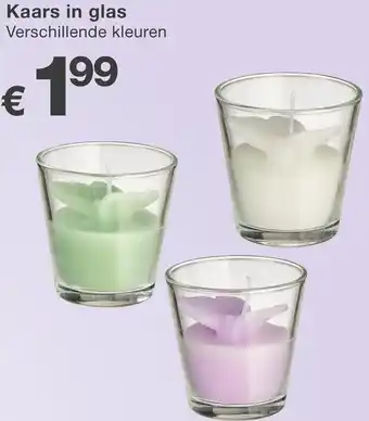 Kik Kaars in glas aanbieding