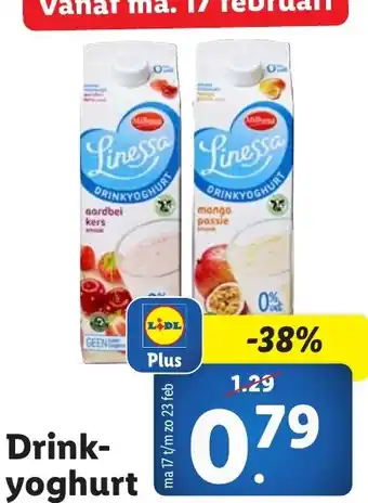 Lidl Drinkyoghurt aanbieding