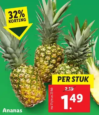 Lidl Ananas aanbieding