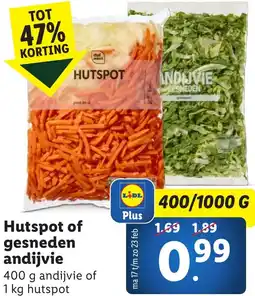 Lidl Hutspot of gesneden andijvie aanbieding