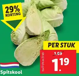 Lidl Spitskool aanbieding