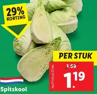 Lidl Spitskool aanbieding